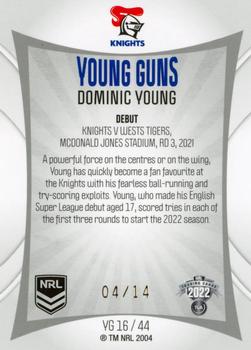 2022 NRL Elite - Young Guns Priority #YGP16 Dominic Young Back